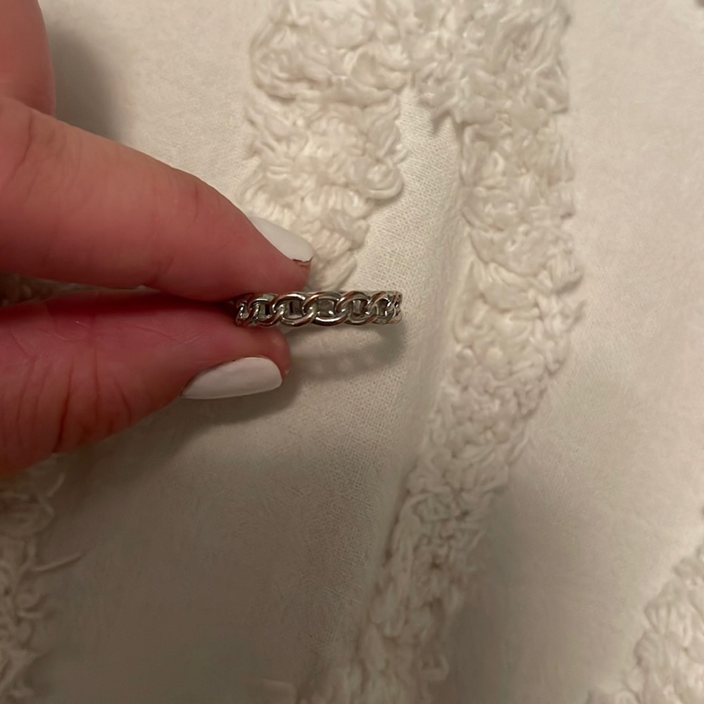 silver chain ring